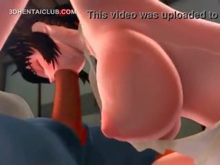 Besar titted animasi bayi pemberian mengisap penis mendapat mulut jizzed
