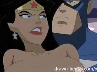 Superhero hentai - preguntarse mujer vs captain américa